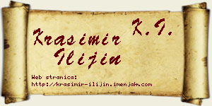 Krasimir Ilijin vizit kartica